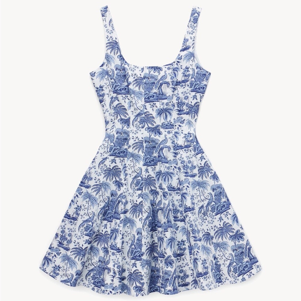 NWT STAUD Wells Printed Mini Dress - Size 4